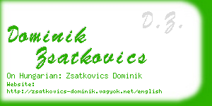 dominik zsatkovics business card
